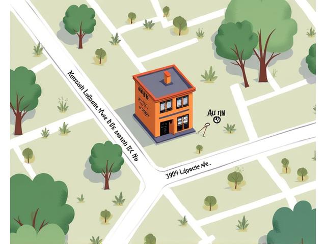 Map showing Yarn & Spindle Guild studio location at 3309 Lafayette Ave, Austin, TX 78722.